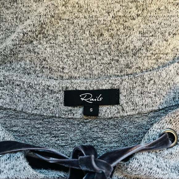 Rails Leigh Heather Gray Lace-up Front Pullover Knit Sweater Small Women’s - Picture 10 of 12